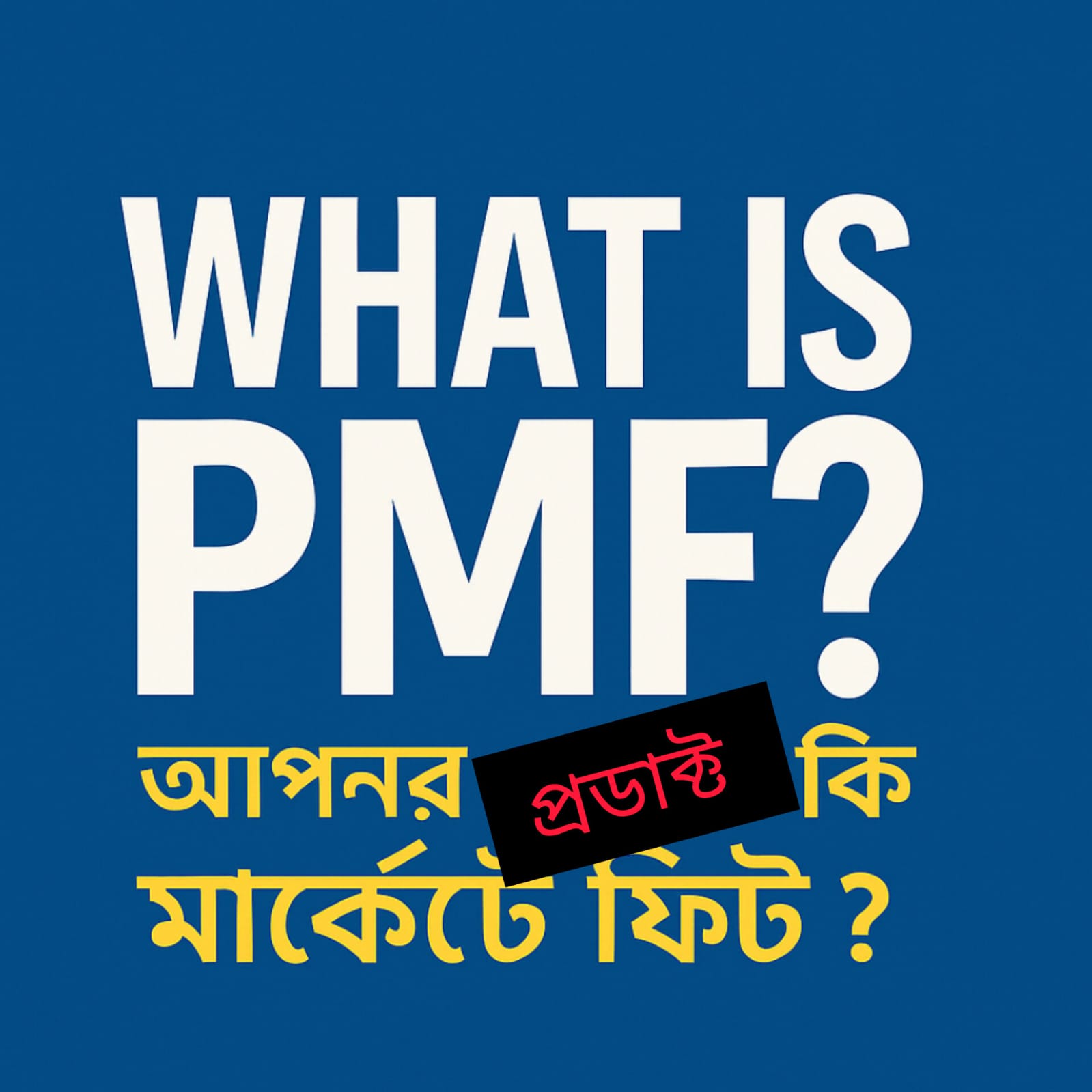 আপনার প্রোডাক্ট কি মার্কেট ফিট ? আপনার বিজনেস মডেল কি PMF স্ট্যান্ডার্ড এ পাস করেছে ?